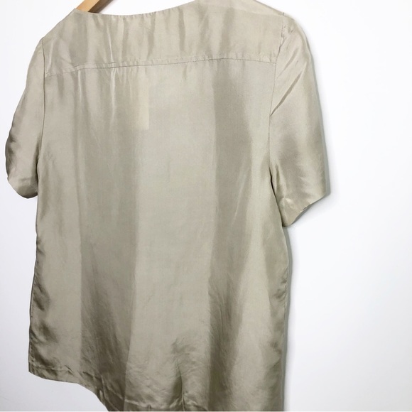 J Crew tan silk blouse - Picture 5 of 9